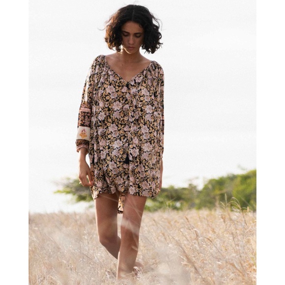 Billabong Boho Gypsy Mini Dress / Tunic - Picture 1 of 5